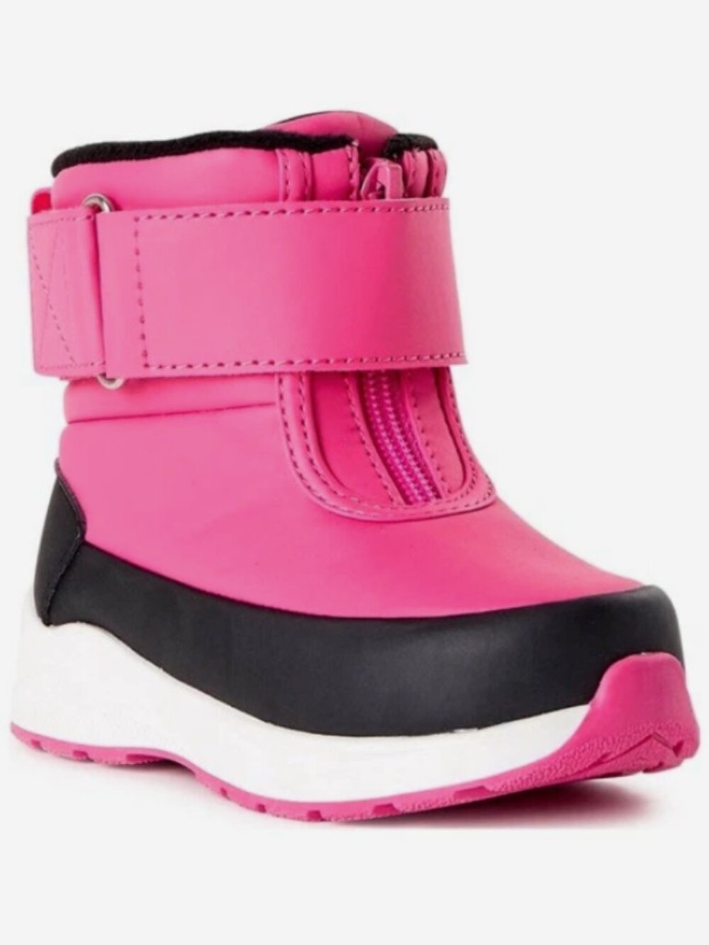 Wonder Nation Pink & Black Toddler Girls Zip Front Boots - NWT